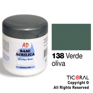 BASE ACRILICA AD 138 VERDE OLIVA 200ML X 3 UNIDADES